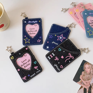 Denim Photo Card Holder
